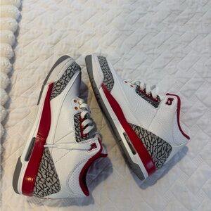 Jordan Kids Red and White Air Sneakers